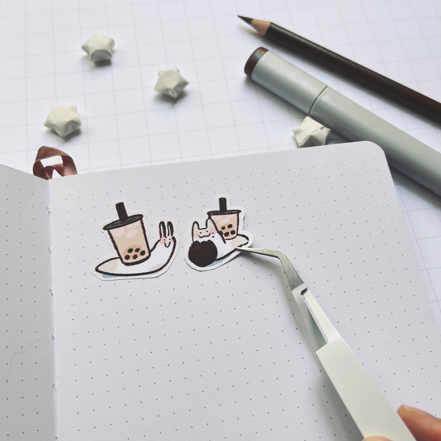 Boba Snail Sticker Sheet