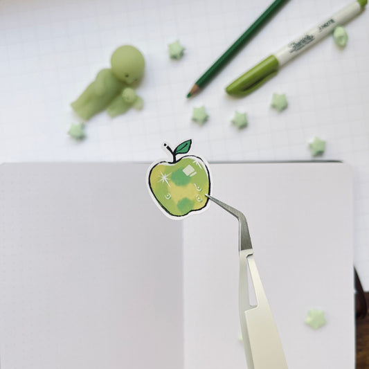 Green Apple Snail Sticker Sheet