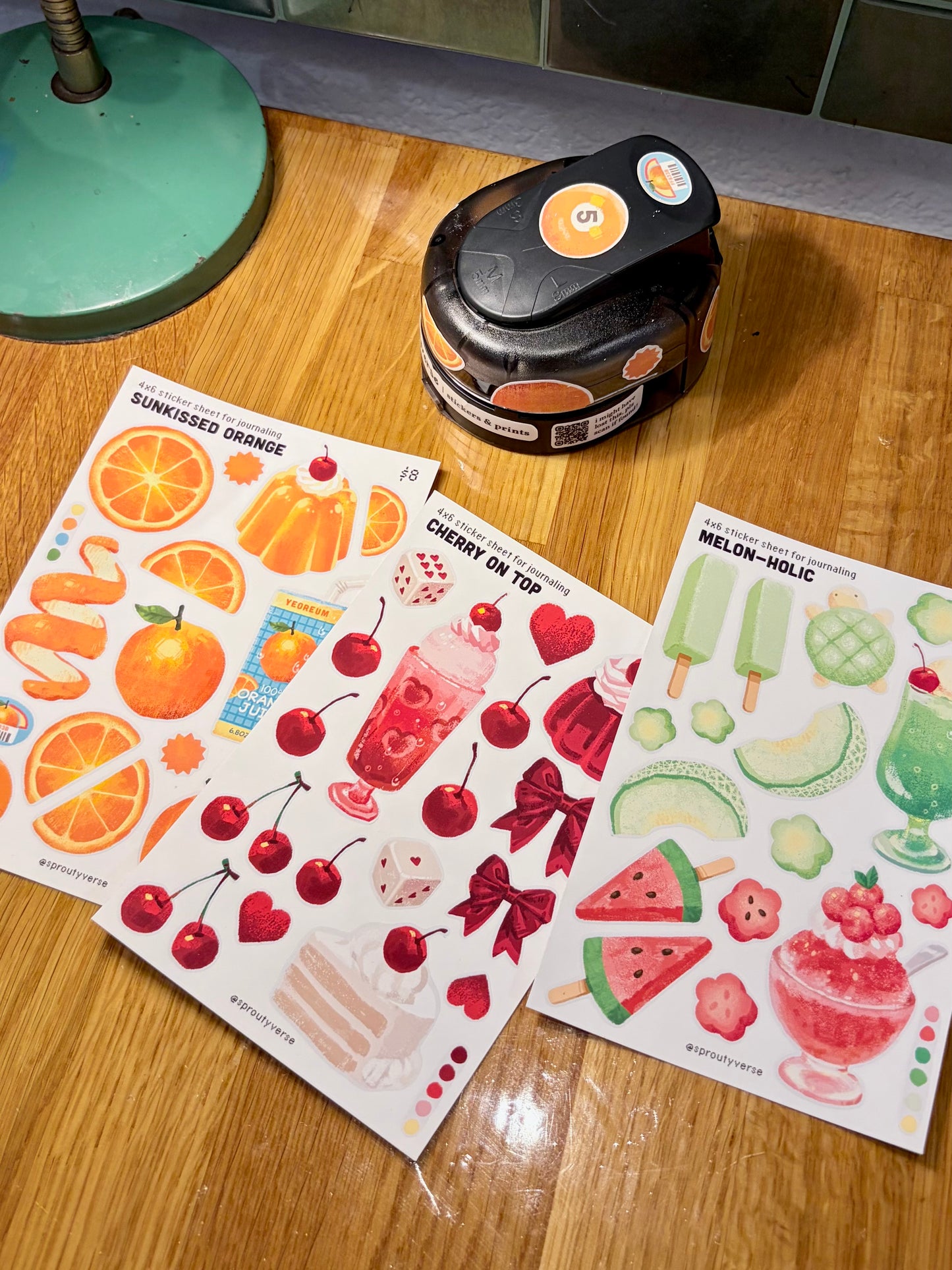 Summer Fruit Sticker Sheets