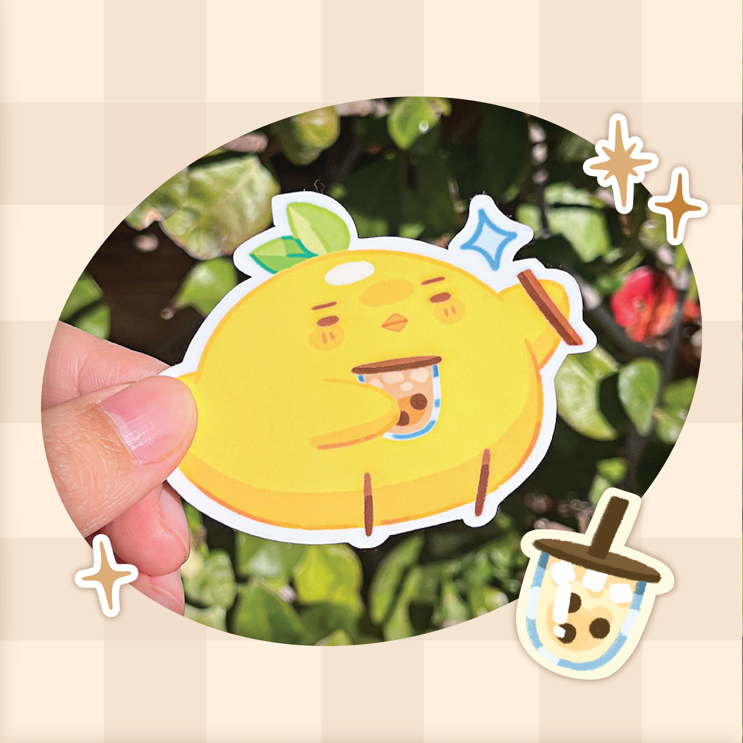 Mango: bubble tea love stickers🐥🥭🧋✨