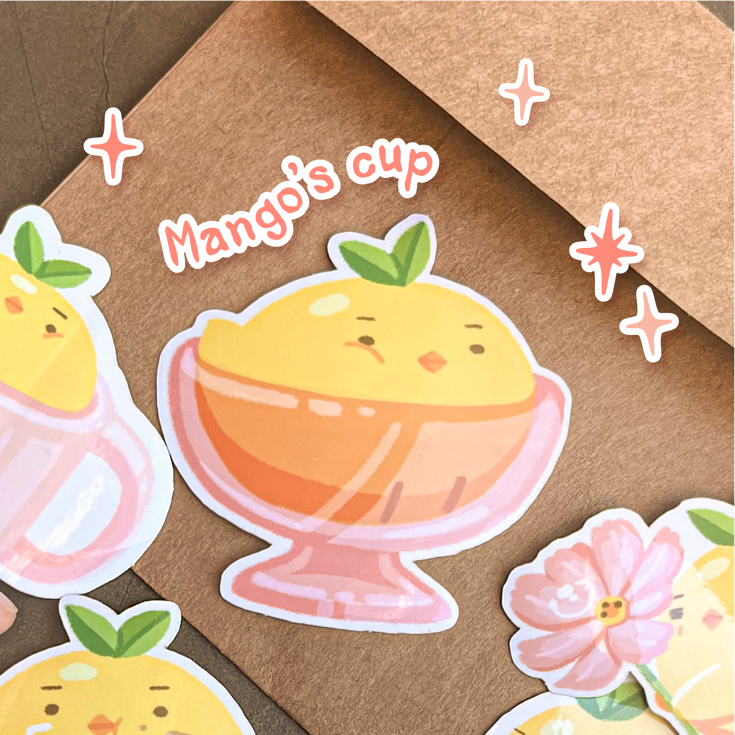 mango's favorite things stickers🐥🥭✨