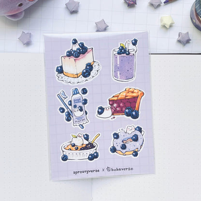 Blueberry Snail Sticker Sheet