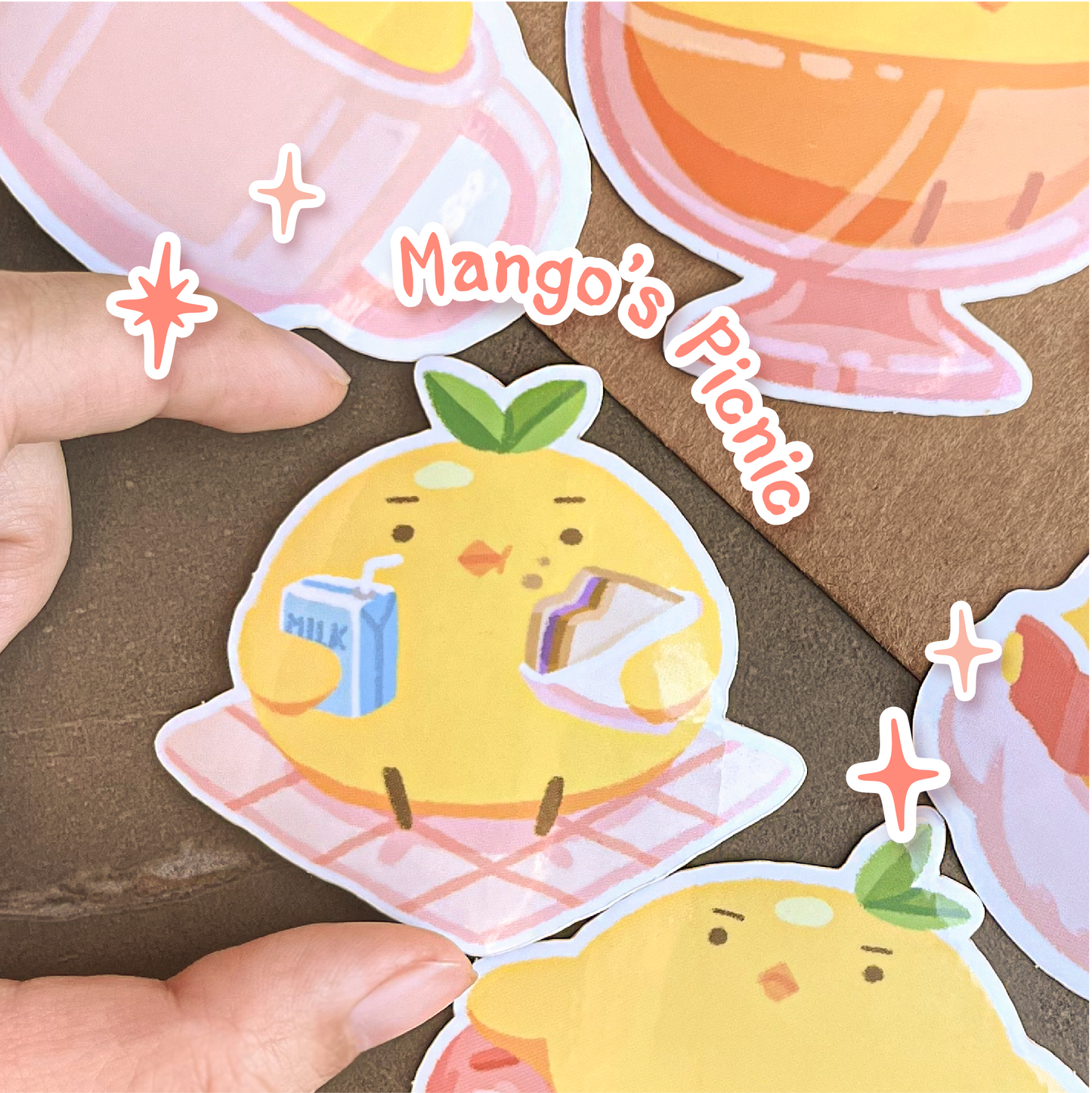 mango's favorite things stickers🐥🥭✨