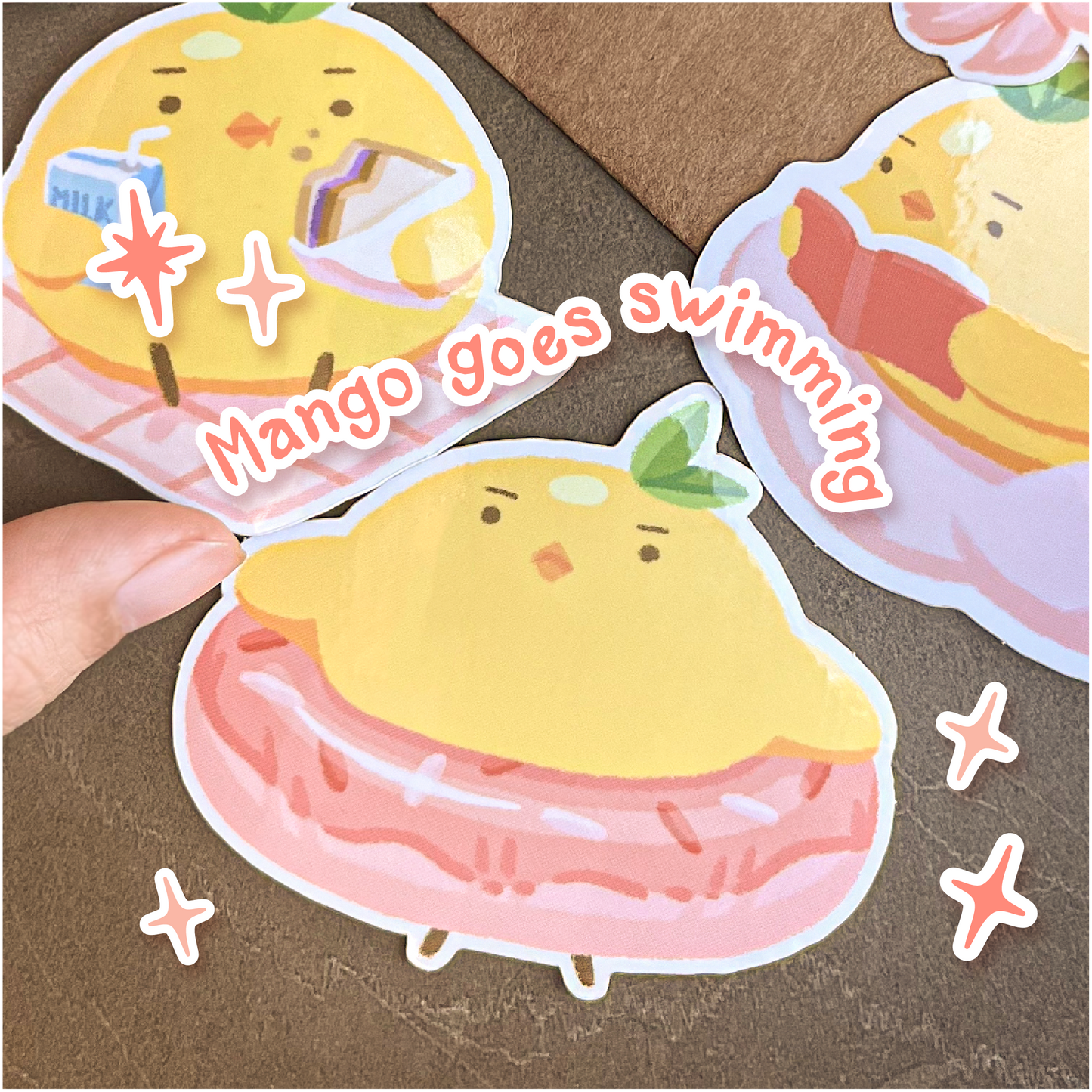 mango's favorite things stickers🐥🥭✨