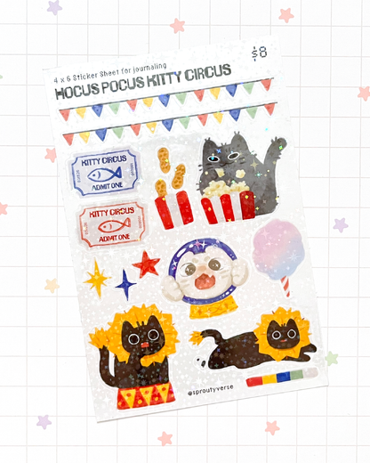 Hocus Pocus Kitty Circus Sticker Sheet