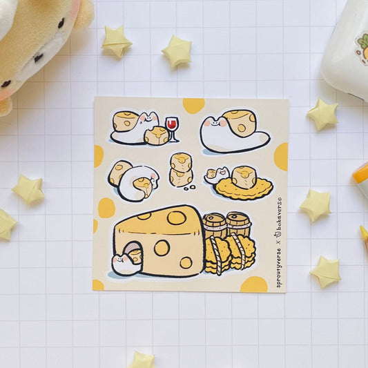 Cheese Snail Sticker Sheet