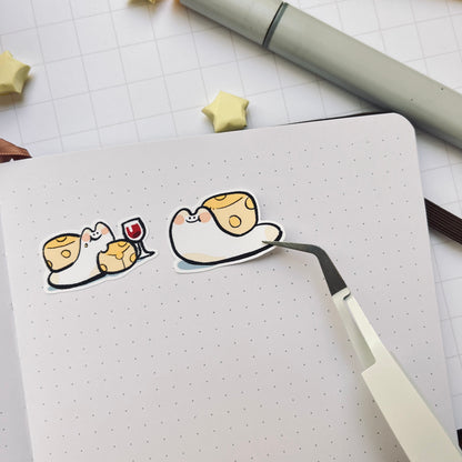 Cheese Snail Sticker Sheet