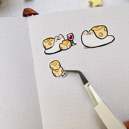 Cheese Snail Sticker Sheet