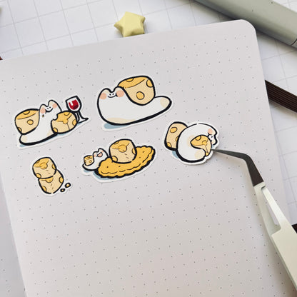 Cheese Snail Sticker Sheet