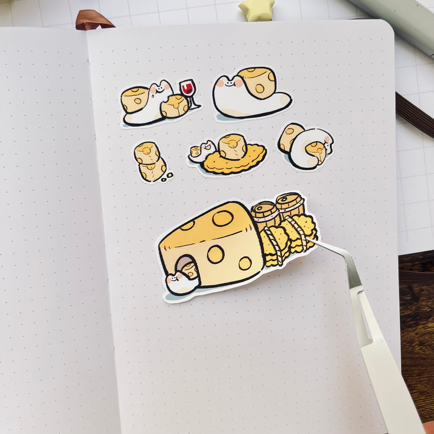 Cheese Snail Sticker Sheet