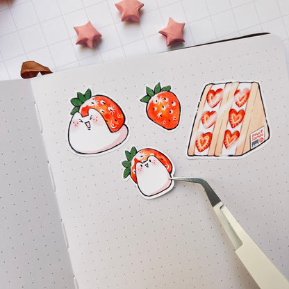 Strawberry Snail Sticker Sheet