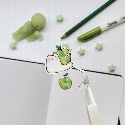 Green Apple Snail Sticker Sheet