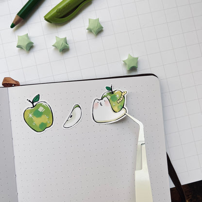 Green Apple Snail Sticker Sheet