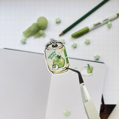 Green Apple Snail Sticker Sheet