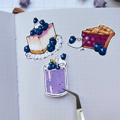 Blueberry Snail Sticker Sheet