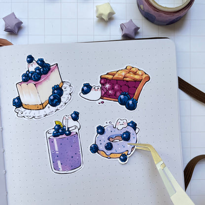 Blueberry Snail Sticker Sheet