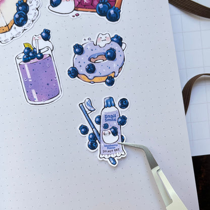 Blueberry Snail Sticker Sheet