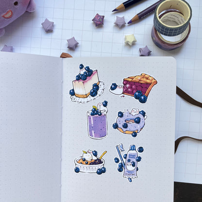 Blueberry Snail Sticker Sheet