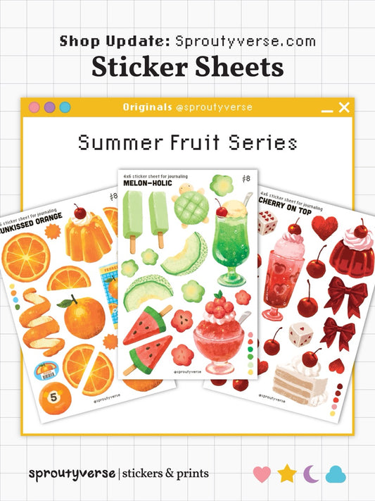 Summer Fruit Sticker Sheets