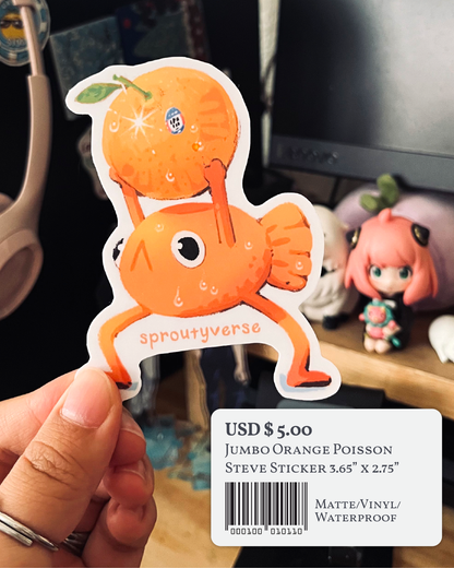 Jumbo Poisson Steve Stickers