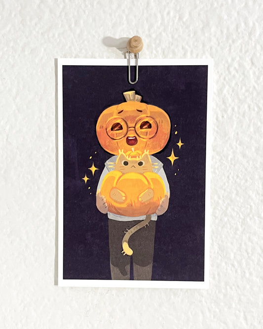 "Happy Halloween from..." - 4x6 Art Print