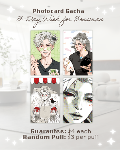 B-Day Wish for Bossman Photocards